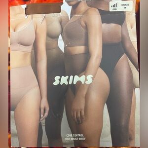 SKIMS Core Control High Waist Brief in Bronze